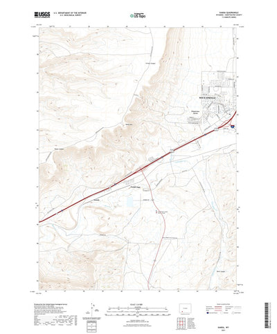 United States Geological Survey Kanda, WY (2021, 24000-Scale) digital map