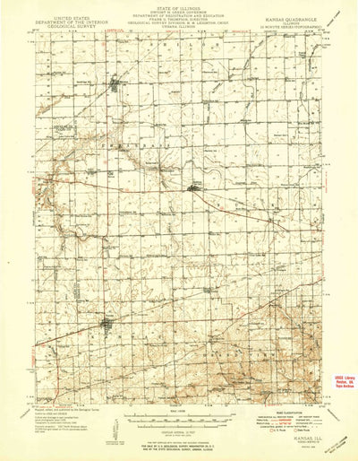 United States Geological Survey Kansas, IL (1949, 62500-Scale) digital map
