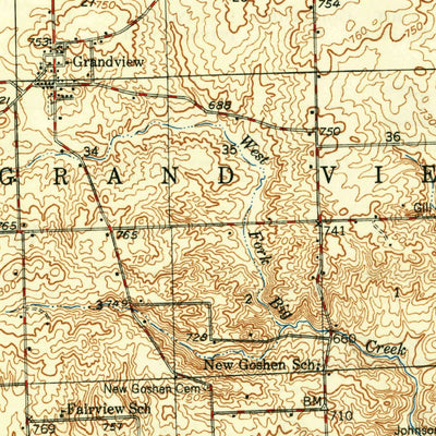 United States Geological Survey Kansas, IL (1949, 62500-Scale) digital map