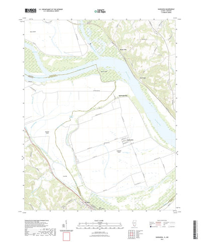 United States Geological Survey Kaskaskia, IL (2021, 24000-Scale) digital map