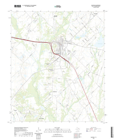 United States Geological Survey Kaufman, TX (2022, 24000-Scale) digital map