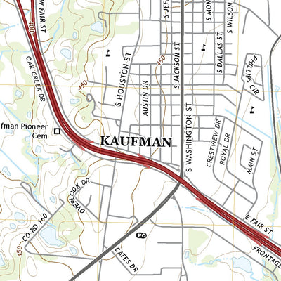 United States Geological Survey Kaufman, TX (2022, 24000-Scale) digital map