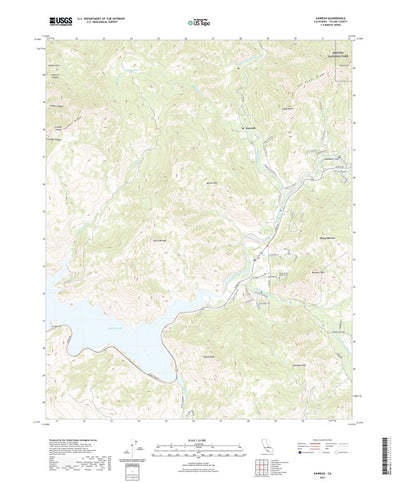 United States Geological Survey Kaweah, CA (2021, 24000-Scale) digital map