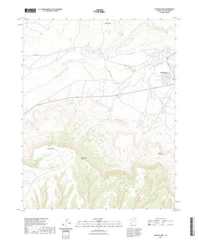 United States Geological Survey Kayenta West, AZ (2021, 24000-Scale) digital map