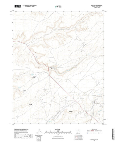 United States Geological Survey Keams Canyon, AZ (2021, 24000-Scale) digital map