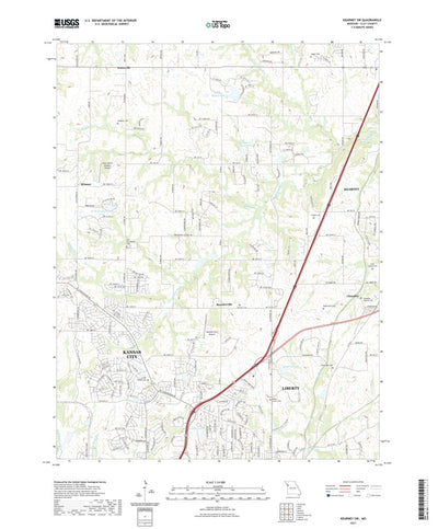 United States Geological Survey Kearney SW, MO (2021, 24000-Scale) digital map