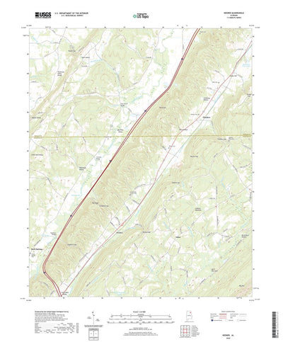United States Geological Survey Keener, AL (2020, 24000-Scale) digital map
