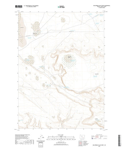 United States Geological Survey Keg Springs Valley West, OR (2020, 24000-Scale) digital map
