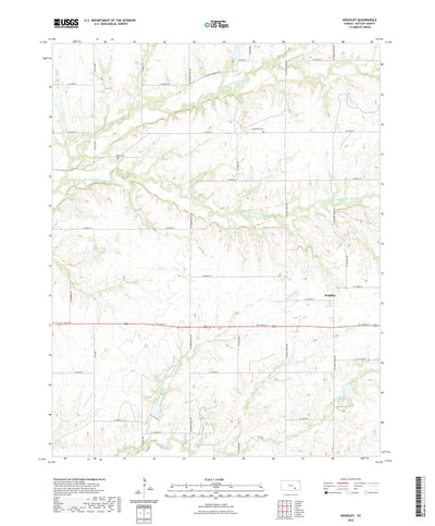 United States Geological Survey Keighley, KS (2022, 24000-Scale) digital map
