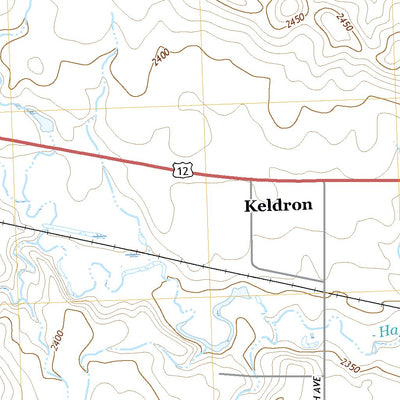 United States Geological Survey Keldron, SD (2021, 24000-Scale) digital map