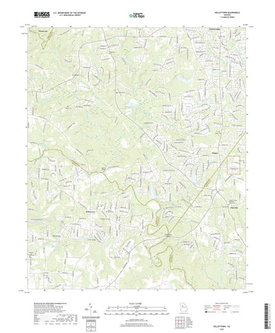 United States Geological Survey Kelleytown, GA (2020, 24000-Scale) digital map