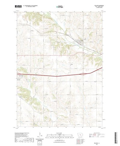 United States Geological Survey Kellogg, IA (2022, 24000-Scale) digital map