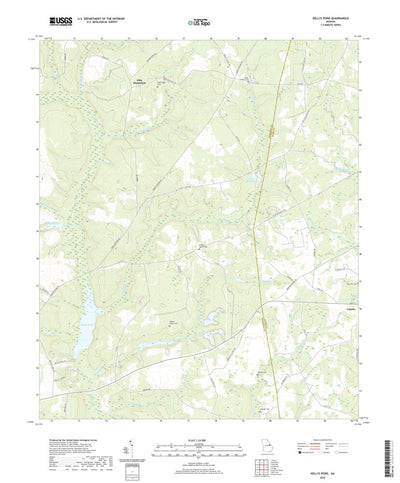 United States Geological Survey Kellys Pond, GA (2020, 24000-Scale) digital map