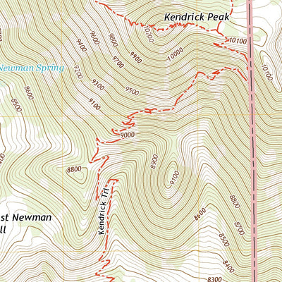 United States Geological Survey Kendrick Peak, AZ (2021, 24000-Scale) digital map