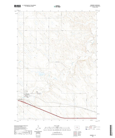 United States Geological Survey Kennebec, SD (2021, 24000-Scale) digital map