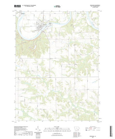 United States Geological Survey Keosauqua, IA (2022, 24000-Scale) digital map