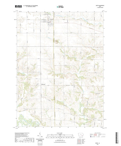 United States Geological Survey Keota, IA (2022, 24000-Scale) digital map