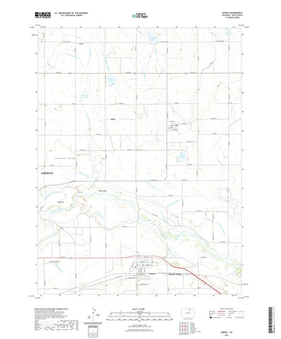 United States Geological Survey Kersey, CO (2022, 24000-Scale) digital map