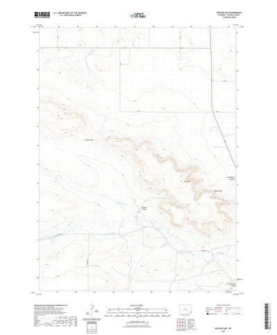 United States Geological Survey Kessler Gap, WY (2021, 24000-Scale) digital map