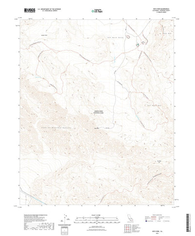 United States Geological Survey Keys View, CA (2021, 24000-Scale) digital map