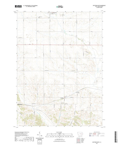 United States Geological Survey Keystone South, IA (2022, 24000-Scale) digital map