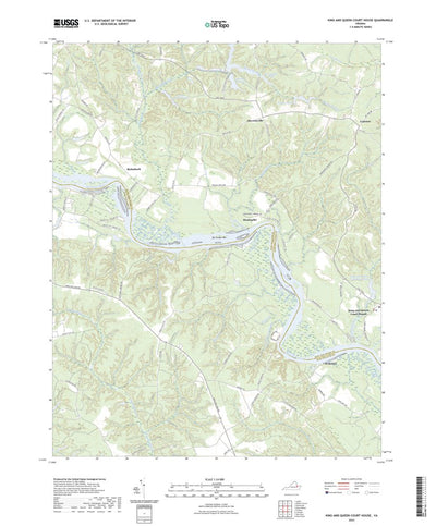 United States Geological Survey King And Queen Court House, VA (2022, 24000-Scale) digital map
