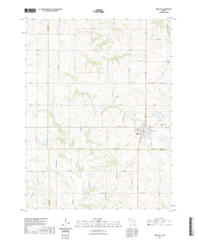 United States Geological Survey King City, MO (2021, 24000-Scale) digital map