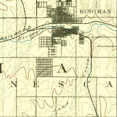 United States Geological Survey Kingman, KS (1894, 125000-Scale) digital map