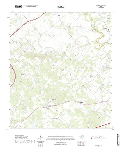United States Geological Survey Kingsbury, TX (2022, 24000-Scale) digital map
