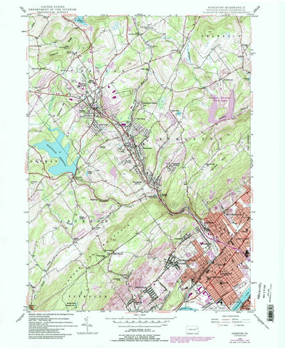 United States Geological Survey Kingston, PA (1946, 24000-Scale) digital map