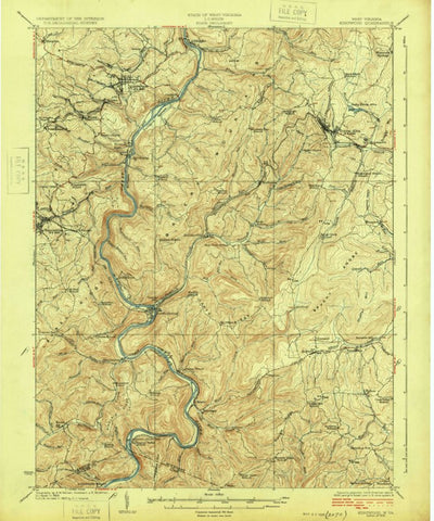 United States Geological Survey Kingwood, WV (1925, 62500-Scale) digital map