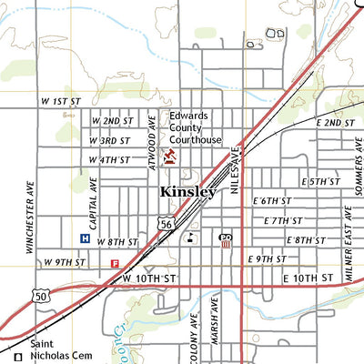 United States Geological Survey Kinsley, KS (2022, 24000-Scale) digital map