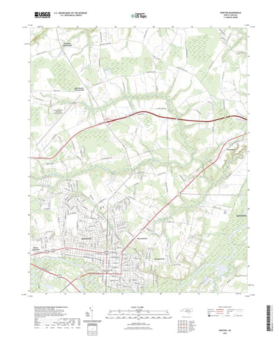 United States Geological Survey Kinston, NC (2022, 24000-Scale) digital map