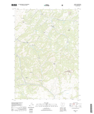 United States Geological Survey Kinzua, OR (2020, 24000-Scale) digital map