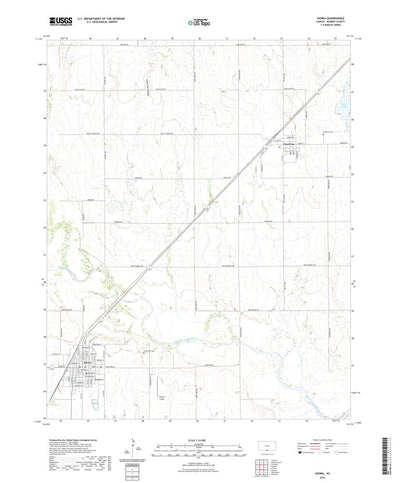 United States Geological Survey Kiowa, KS (2022, 24000-Scale) digital map