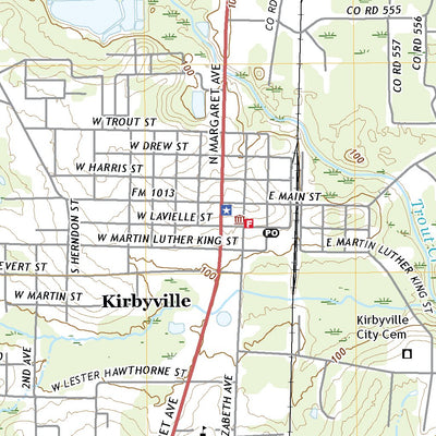 United States Geological Survey Kirbyville, TX (2022, 24000-Scale) digital map