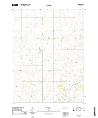 United States Geological Survey Kiron, IA (2022, 24000-Scale) digital map