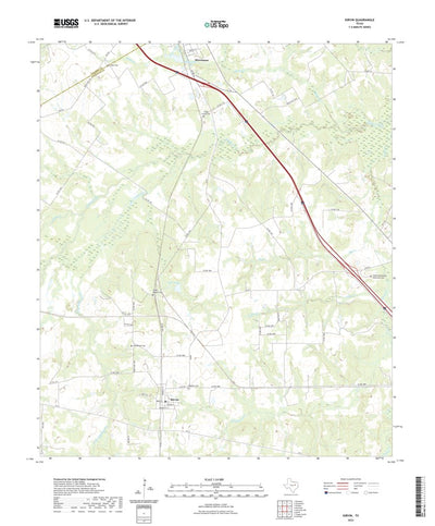 United States Geological Survey Kirvin, TX (2022, 24000-Scale) digital map