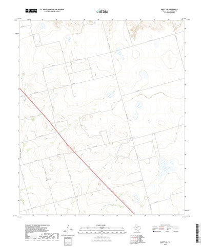 United States Geological Survey Knott NE, TX (2022, 24000-Scale) digital map