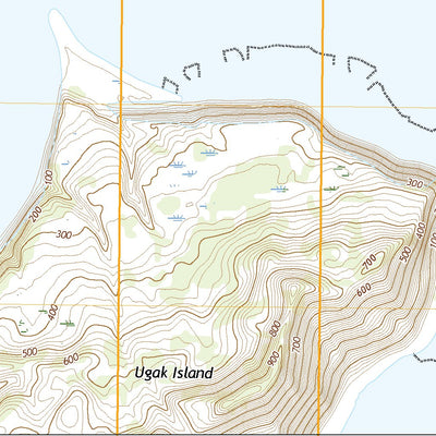 United States Geological Survey Kodiak B-1 NW, AK (2021, 25000-Scale) digital map
