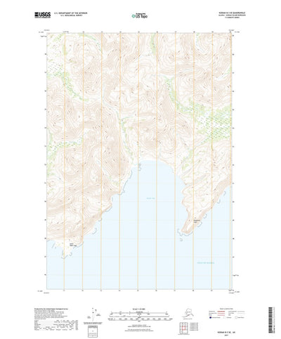 United States Geological Survey Kodiak B-3 SE, AK (2021, 25000-Scale) digital map