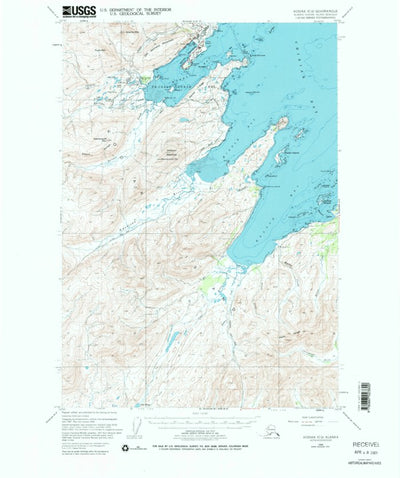 United States Geological Survey Kodiak C-2, AK (1949, 63360-Scale) digital map