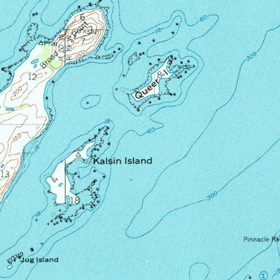 United States Geological Survey Kodiak C-2, AK (1949, 63360-Scale) digital map