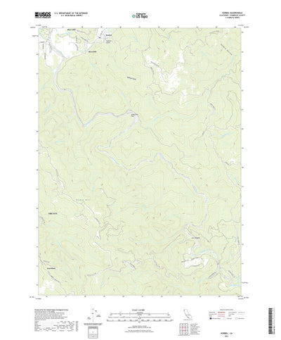 United States Geological Survey Korbel, CA (2021, 24000-Scale) digital map