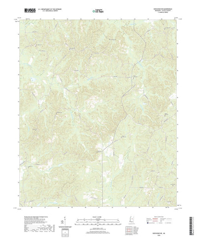 United States Geological Survey Kosciusko NE, MS (2020, 24000-Scale) digital map