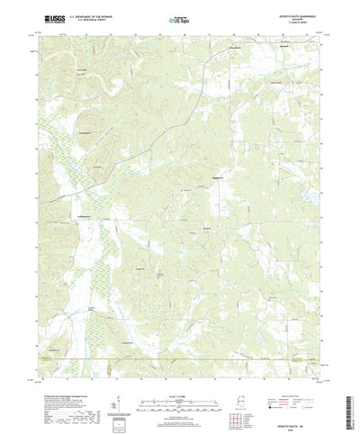 United States Geological Survey Kossuth South, MS (2020, 24000-Scale) digital map