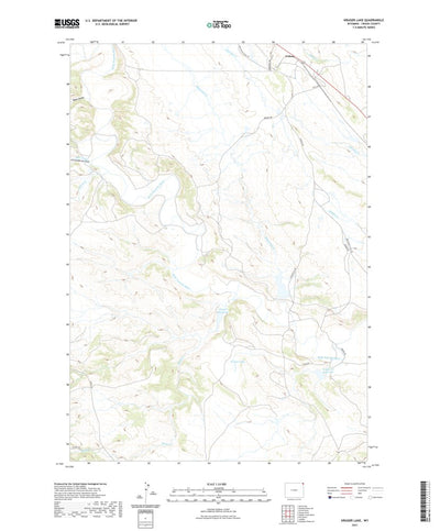 United States Geological Survey Kruger Lake, WY (2021, 24000-Scale) digital map