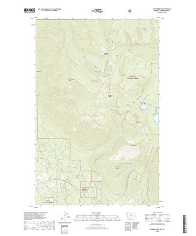 United States Geological Survey Ksanka Peak, MT (2020, 24000-Scale) digital map