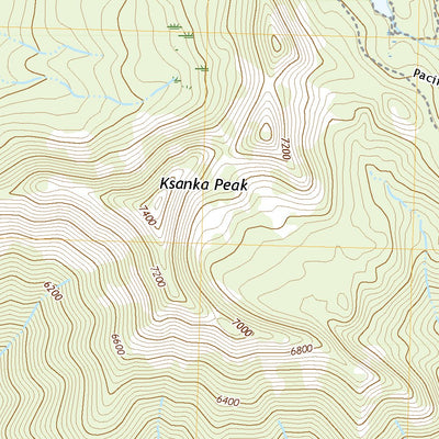 United States Geological Survey Ksanka Peak, MT (2020, 24000-Scale) digital map