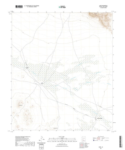 United States Geological Survey Kupk, AZ (2021, 24000-Scale) digital map